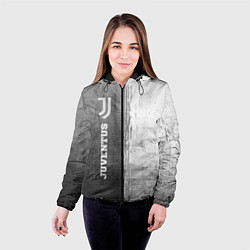Куртка с капюшоном женская Juventus - grey gradient по-вертикали, цвет: 3D-черный — фото 2