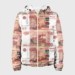 Куртка с капюшоном женская 5 000 рублей, цвет: 3D-белый