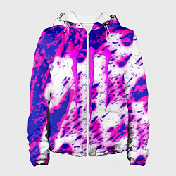 Куртка с капюшоном женская Monster energy краски гранж, цвет: 3D-белый
