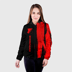 Куртка с капюшоном женская Hoffenheim - red gradient по-вертикали, цвет: 3D-черный — фото 2