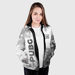 Куртка с капюшоном женская PUBG - white gradient вертикально, цвет: 3D-черный — фото 2