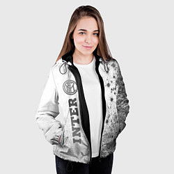 Куртка с капюшоном женская Inter - white gradient по-вертикали, цвет: 3D-черный — фото 2