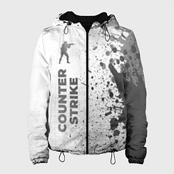 Куртка с капюшоном женская Counter Strike - white gradient по-вертикали, цвет: 3D-черный