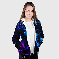 Куртка с капюшоном женская Color blue pink, цвет: 3D-белый — фото 2