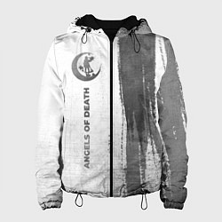 Куртка с капюшоном женская Angels of Death - white gradient по-вертикали, цвет: 3D-черный