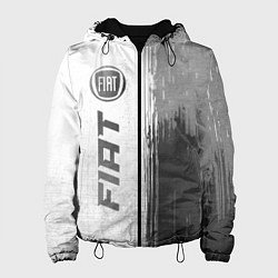 Куртка с капюшоном женская Fiat - white gradient по-вертикали, цвет: 3D-черный