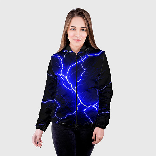 Женская куртка Color blue black / 3D-Черный – фото 4