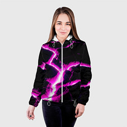 Куртка с капюшоном женская Color pink black, цвет: 3D-белый — фото 2