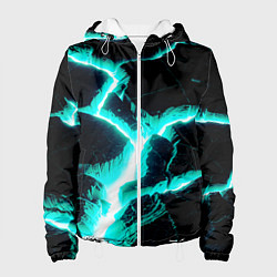 Куртка с капюшоном женская Color light blue black, цвет: 3D-белый