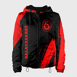 Куртка с капюшоном женская Galatasaray - red gradient вертикально, цвет: 3D-черный