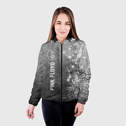 Куртка с капюшоном женская Pink Floyd - grey gradient по-вертикали, цвет: 3D-черный — фото 2