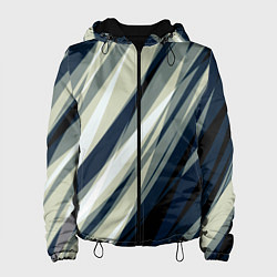 Женская куртка Синий с оливковым диагональные полосы