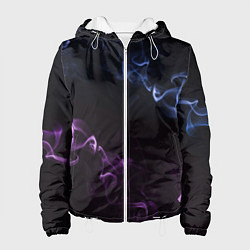 Куртка с капюшоном женская Color black blue pink, цвет: 3D-белый