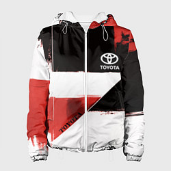 Куртка с капюшоном женская Toyota логотип, цвет: 3D-белый