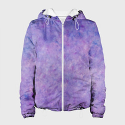 Куртка с капюшоном женская Фиолетовый свет фонаря, цвет: 3D-белый
