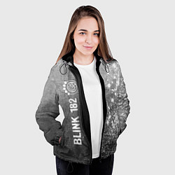 Куртка с капюшоном женская Blink 182 - grey gradient по-вертикали, цвет: 3D-черный — фото 2