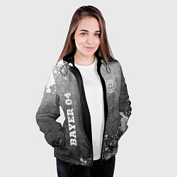 Куртка с капюшоном женская Bayer 04 - grey gradient вертикально, цвет: 3D-черный — фото 2