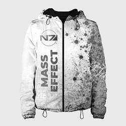 Куртка с капюшоном женская Mass Effect - white gradient по-вертикали, цвет: 3D-черный