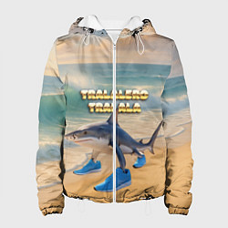 Куртка с капюшоном женская Tralalero Tralala, цвет: 3D-белый