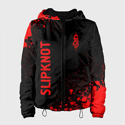 Куртка с капюшоном женская Slipknot - red gradient вертикально, цвет: 3D-черный