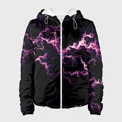Куртка с капюшоном женская Lightning pink glow, цвет: 3D-белый