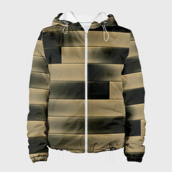 Куртка с капюшоном женская Color yellow square, цвет: 3D-белый