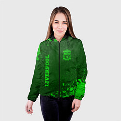 Куртка с капюшоном женская Liverpool - green gradient вертикально, цвет: 3D-черный — фото 2