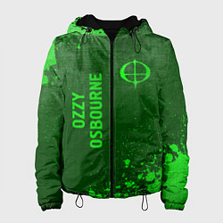 Куртка с капюшоном женская Ozzy Osbourne - green gradient вертикально, цвет: 3D-черный
