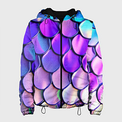 Куртка с капюшоном женская Мазки краски с градиентом, цвет: 3D-черный