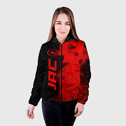 Куртка с капюшоном женская JAC - red gradient по-вертикали, цвет: 3D-черный — фото 2