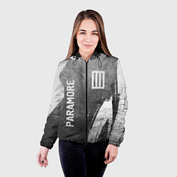 Куртка с капюшоном женская Paramore - grey gradient вертикально, цвет: 3D-черный — фото 2
