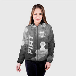 Куртка с капюшоном женская Fiat - grey gradient вертикально, цвет: 3D-черный — фото 2