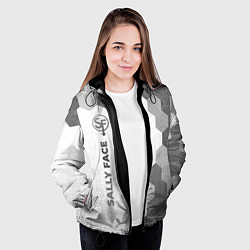 Куртка с капюшоном женская Sally Face - white gradient по-вертикали, цвет: 3D-черный — фото 2