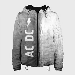 Куртка с капюшоном женская AC DC - grey gradient по-вертикали, цвет: 3D-черный