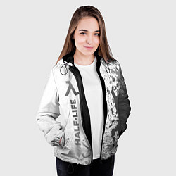 Куртка с капюшоном женская Half-Life - white gradient по-вертикали, цвет: 3D-черный — фото 2