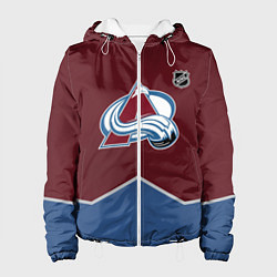 Куртка с капюшоном женская Колорадо Эвеланш хоккей, цвет: 3D-белый