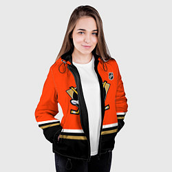 Куртка с капюшоном женская Анахайм Дакс хоккей, цвет: 3D-черный — фото 2