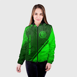 Куртка с капюшоном женская Three Days Grace - green gradient вертикально, цвет: 3D-черный — фото 2
