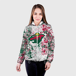 Куртка с капюшоном женская Minnesota Wild NHL white, цвет: 3D-белый — фото 2