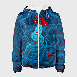 Куртка с капюшоном женская Контакт с хаосом, цвет: 3D-белый