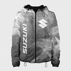 Куртка с капюшоном женская Suzuki - grey gradient вертикально, цвет: 3D-черный