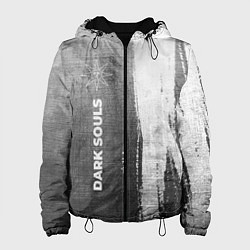 Куртка с капюшоном женская Dark Souls - grey gradient по-вертикали, цвет: 3D-черный