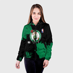 Куртка с капюшоном женская Бостон Селтикс баскетбольный клуб, цвет: 3D-черный — фото 2