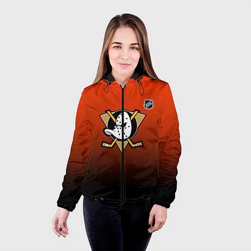 Женская куртка Анахайм Дакс - оранжевый градиент / 3D-Черный – фото 4