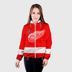 Куртка с капюшоном женская Detroit Red Wings hockey, цвет: 3D-белый — фото 2