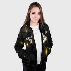 Куртка с капюшоном женская Нэшвилл Предаторз - НХЛ хоккей, цвет: 3D-черный — фото 2