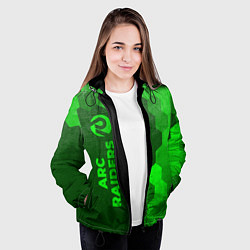 Куртка с капюшоном женская ARC Raiders - green gradient по-вертикали, цвет: 3D-черный — фото 2
