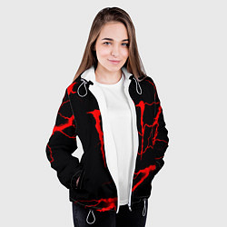 Куртка с капюшоном женская Monster energy storm red, цвет: 3D-белый — фото 2