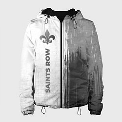 Куртка с капюшоном женская Saints Row - white gradient по-вертикали, цвет: 3D-черный