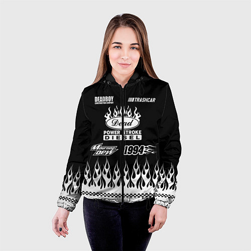 Женская куртка Dead black - Bones / 3D-Черный – фото 4